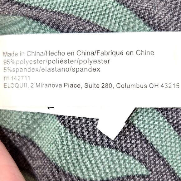 ELOQUII 20W Green Women's Long Sleeve Maxi BOHO Dress Plus Size 2X XXL 2XL - Picture 7 of 7